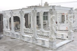 Decorative outdoor large marble gallery