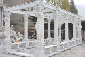 Decorative outdoor large marble gallery