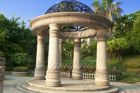 Large hot sale beige marble gazebos for sale